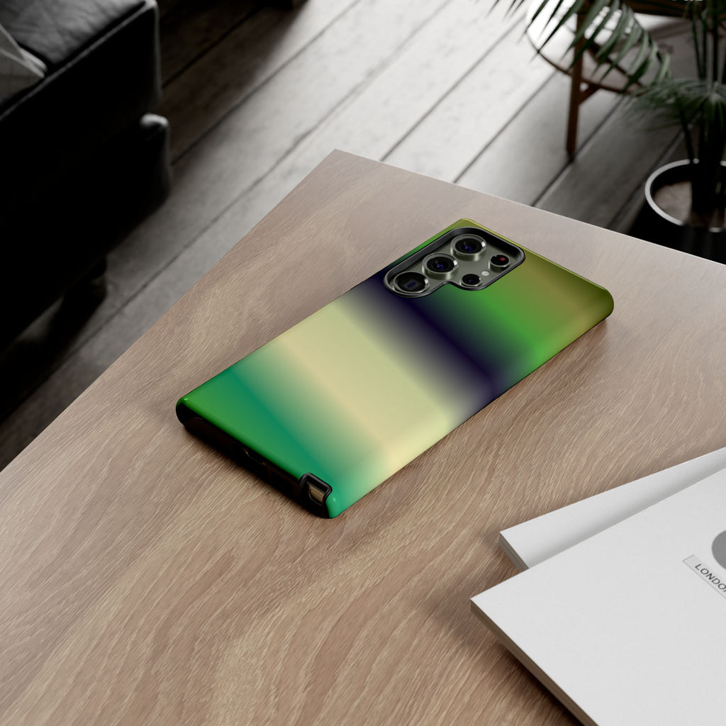 Gradient Phone Case - Tough Cases, Unique Cell Phone Cover, Stylish Tech Accessories, Green and Black Gradient, Perfect Gift