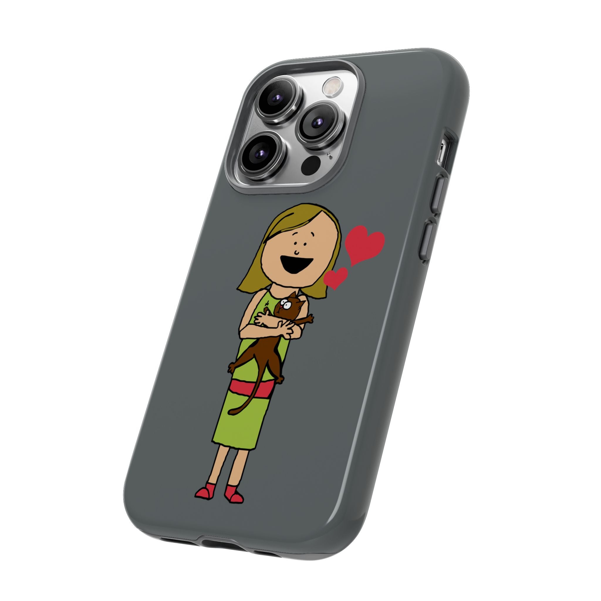 Pet Lover's Phone Case, Cute Animal Phone Cover, Gift for Dog Lovers, Cartoon Design, Fun Smartphone Accessory