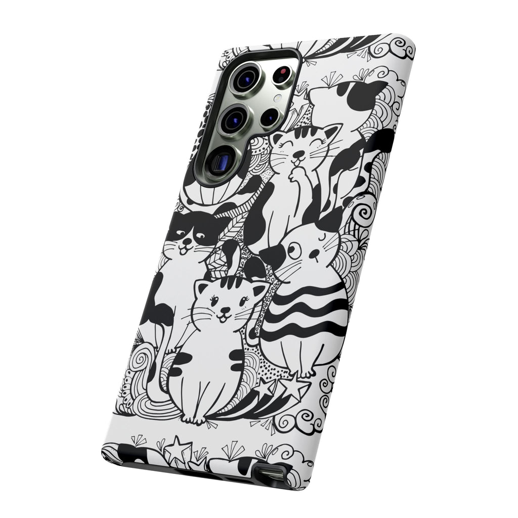 Cat-Themed Phone Case, Cute Cat Art, Pet Lover Gift, Birthday Present, Unique Cat Decor, Fun Tech Accessories, Animal Lover Case