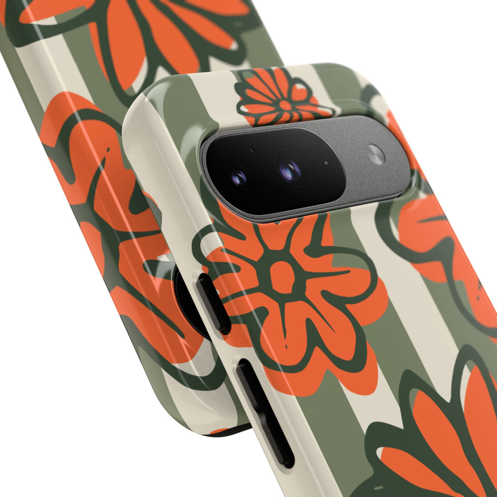 Floral Tough Phone Case - Trendy Protector for Pet Lovers, Super Cute Gift, Floral Design, Stylish Phone Cover, Unique Accessory
