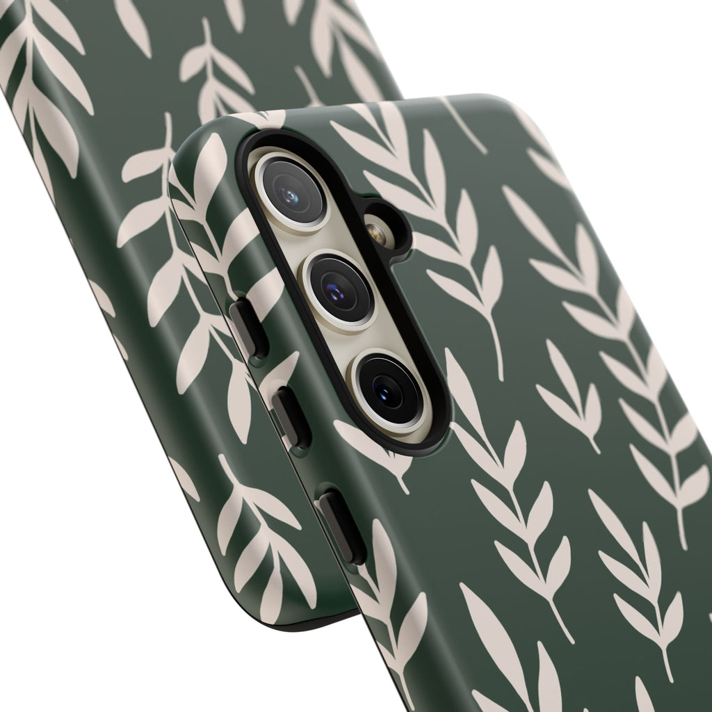 Leafy Phone Case, Tough Cases for Nature Lovers, Green Leaf Design, Eco-Friendly, Stylish Mobile Cover, Gift for Her