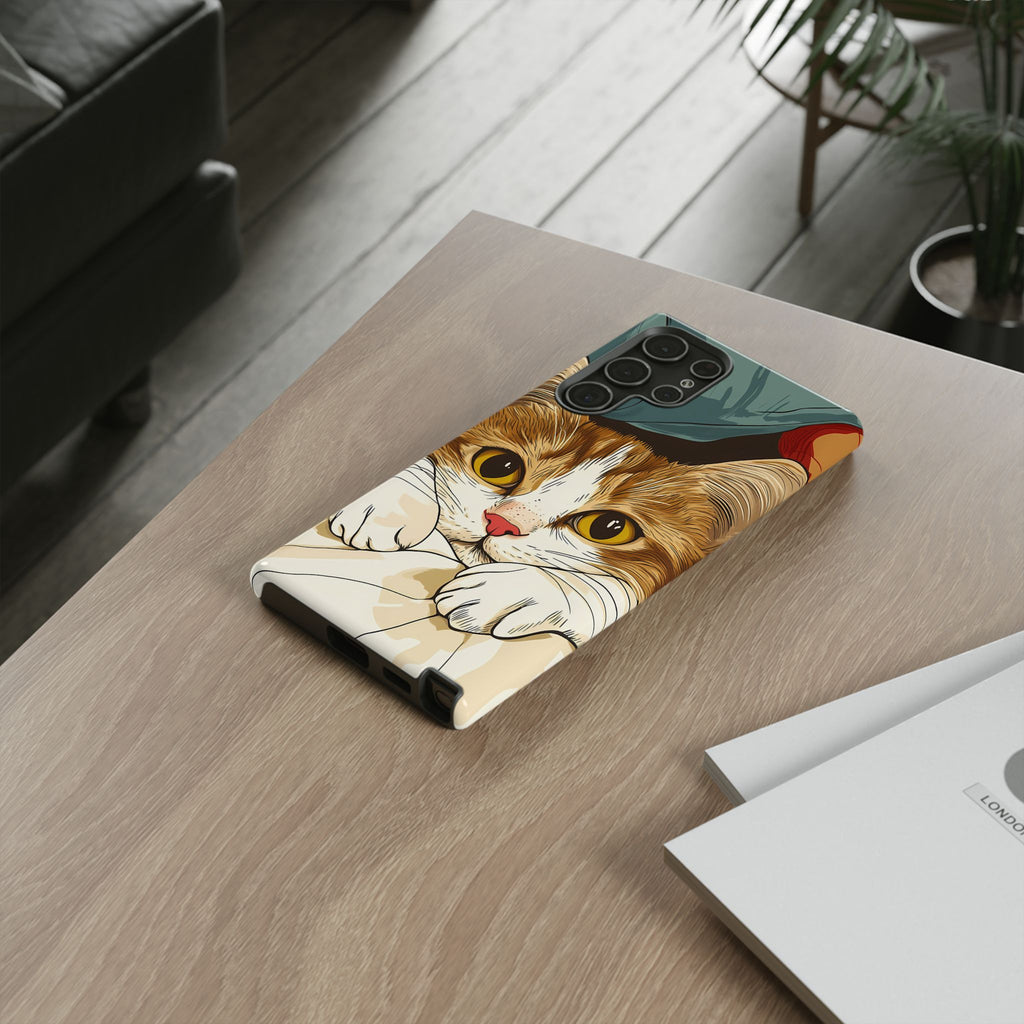 Cute Cat Phone Case - Ideal for Cat Lovers, Pet Owners, Birthday Gifts, Smartphone Accessories, Funny Pet Humor