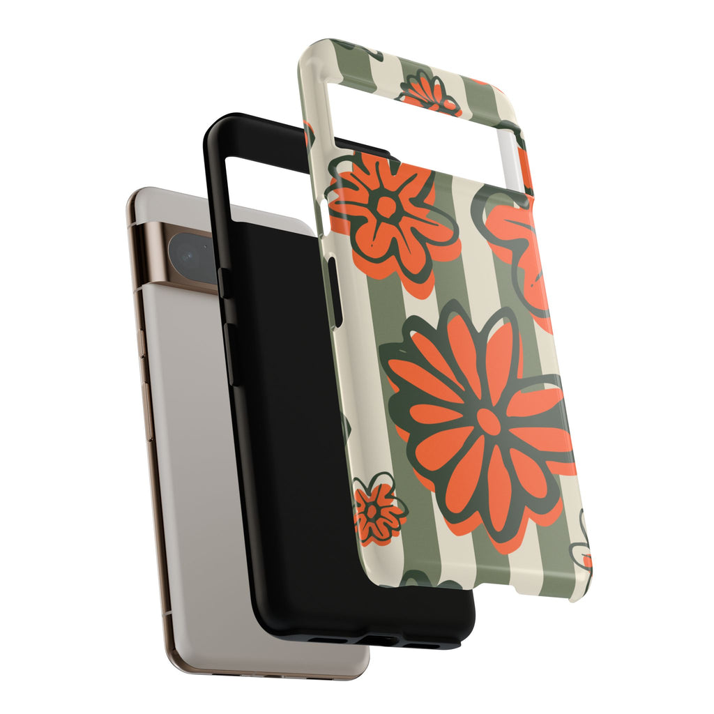 Floral Tough Phone Case - Trendy Protector for Pet Lovers, Super Cute Gift, Floral Design, Stylish Phone Cover, Unique Accessory
