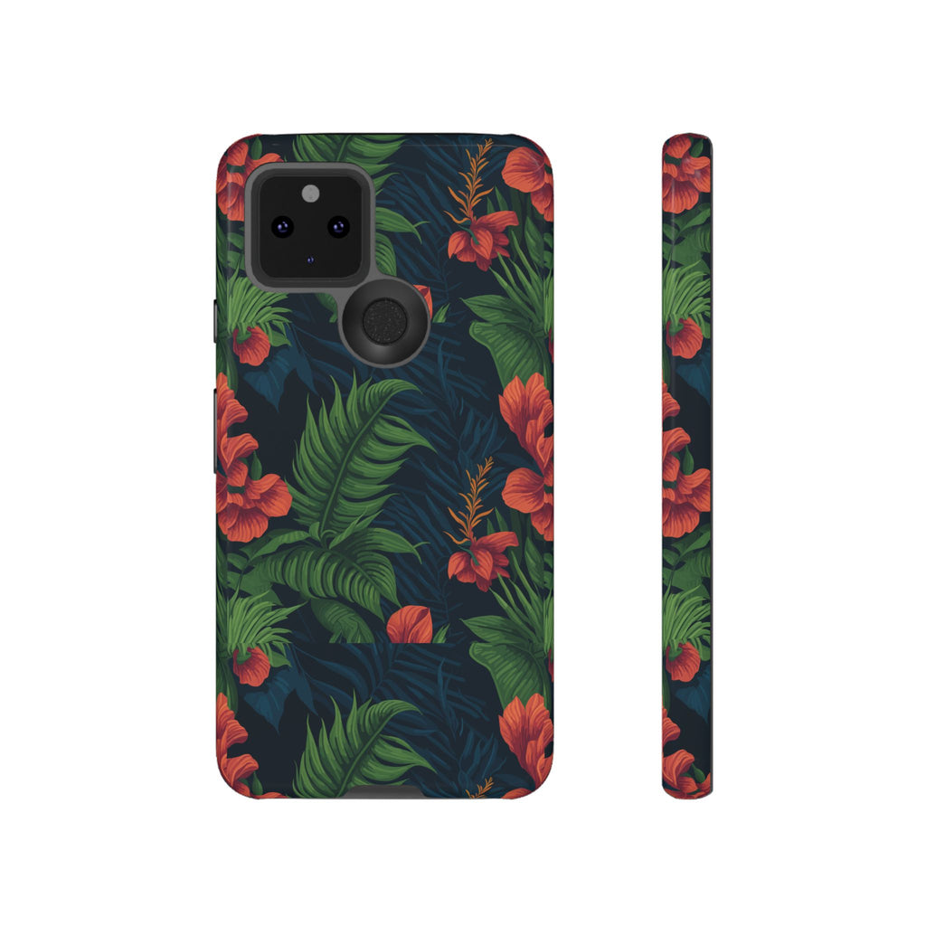 Tropical Phone Case with Floral Design, Eco-Friendly Protection for Summer Vibes, Ideal Gift for Nature Lovers, Vibrant Background