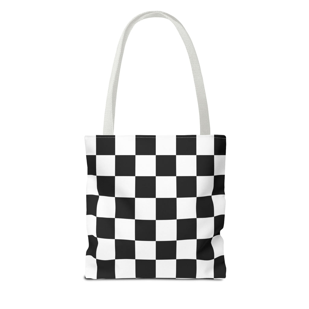 Tote Bag Finish Line - Checkered Victory – Tote Bag for Racing Fans