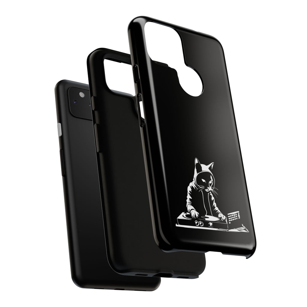 Cat DJ Phone Case | Stylish Tough Cases for Music Lovers, Gift for Cat Owners, Unique Phone Accessory, Cool Tech Gear