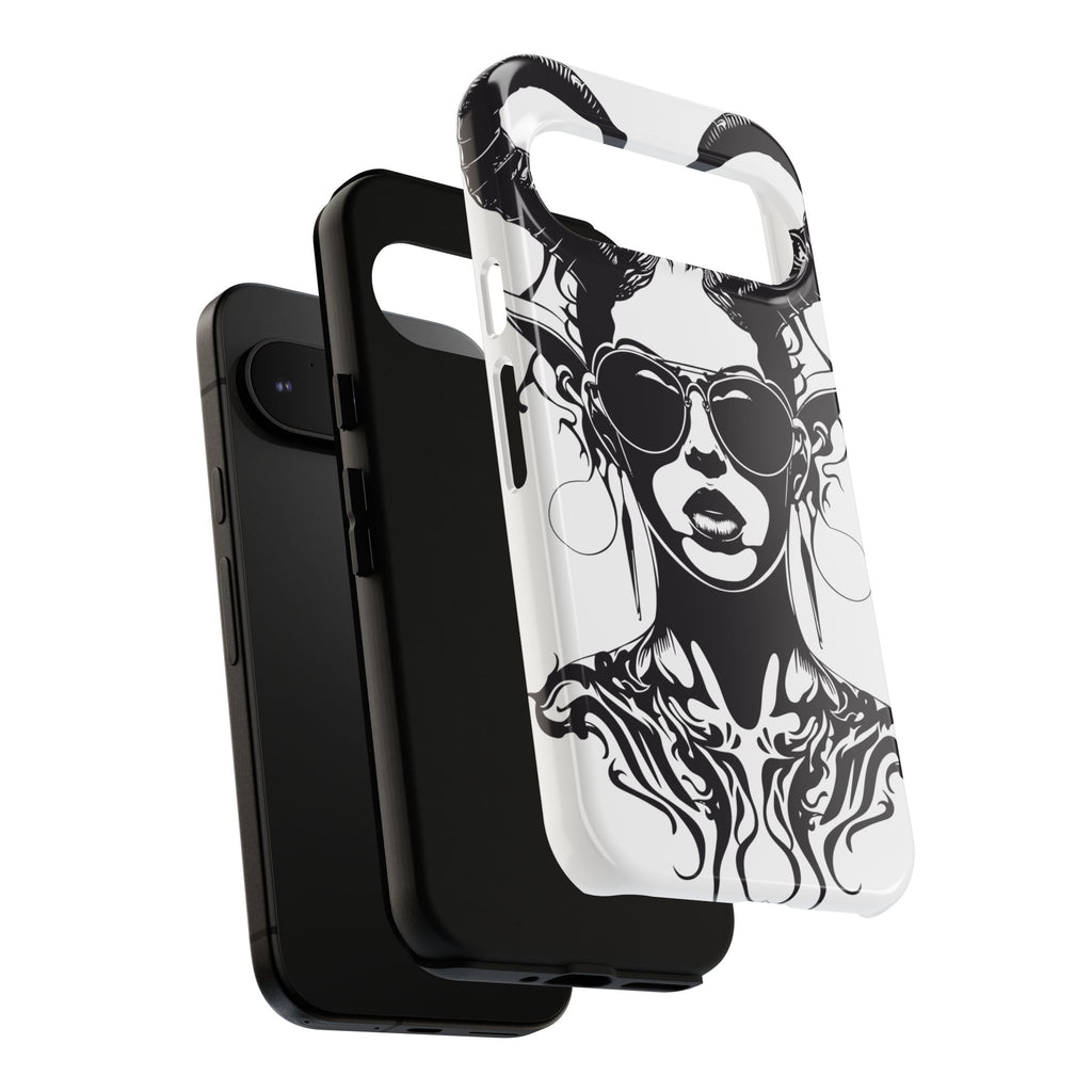 Tough Cases: Stylish Phone Case with Edgy Design, Protective Cover, Gift for Her, Trendy Accessories, Unique Art, Holiday Present