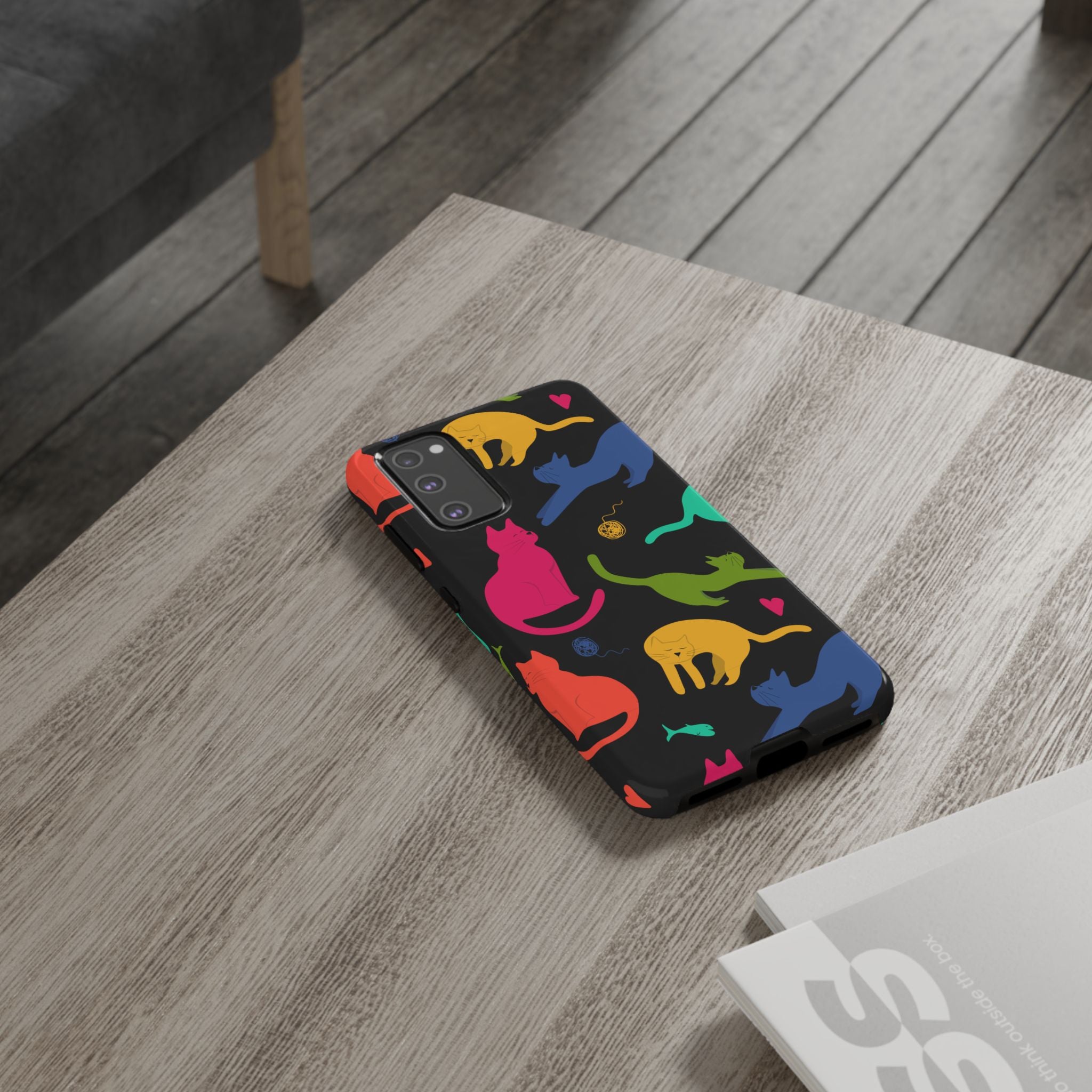 Colorful Cat Phone Case - Fun Pet Lover Accessory, Paw-some Gift for Cat Owners, Colorful Protective Cover, Cute Animal Phone [...]
