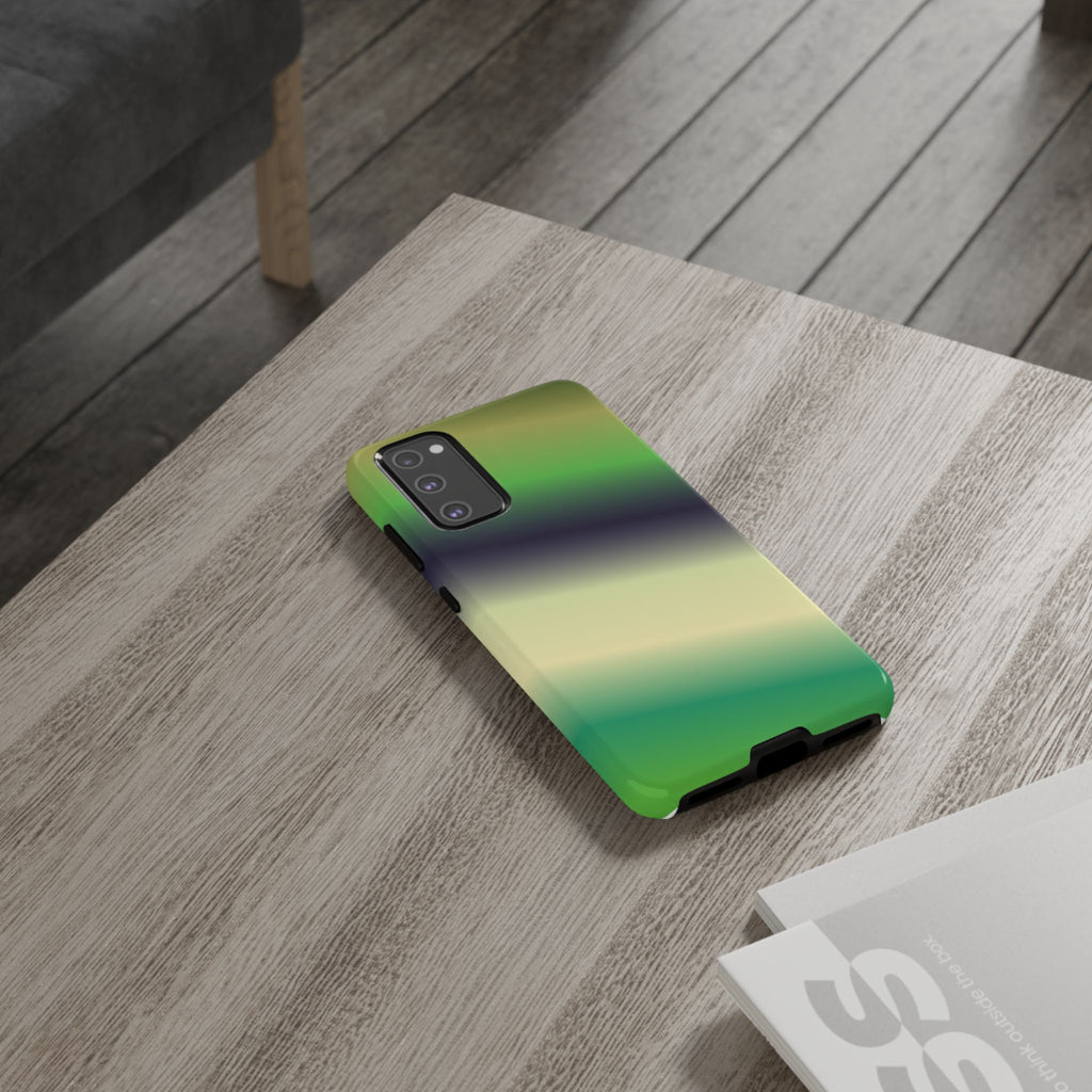 Gradient Phone Case - Tough Cases, Unique Cell Phone Cover, Stylish Tech Accessories, Green and Black Gradient, Perfect Gift