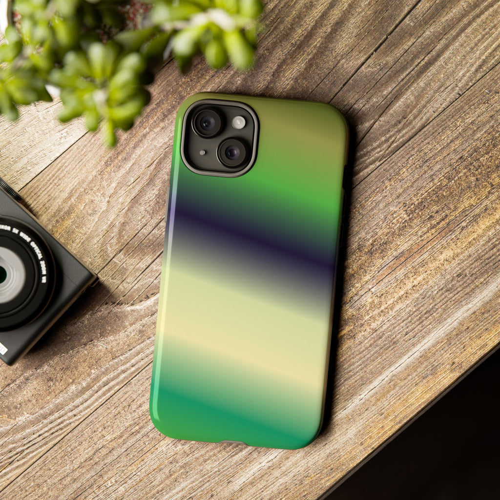 Gradient Phone Case - Tough Cases, Unique Cell Phone Cover, Stylish Tech Accessories, Green and Black Gradient, Perfect Gift
