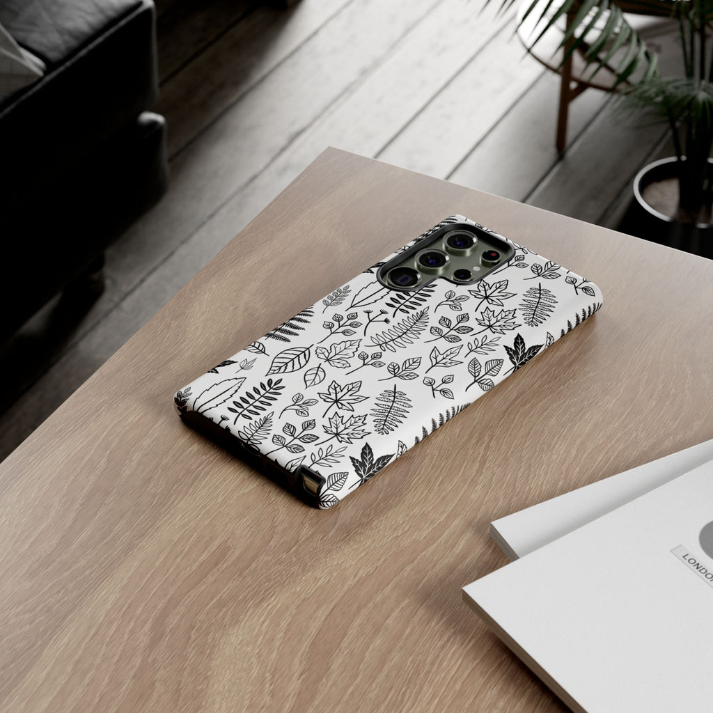 Stylish Phone Case for Nature Lovers, Botanical Design, Gift for Her, Fall Accessories, Customizable Tech Gear