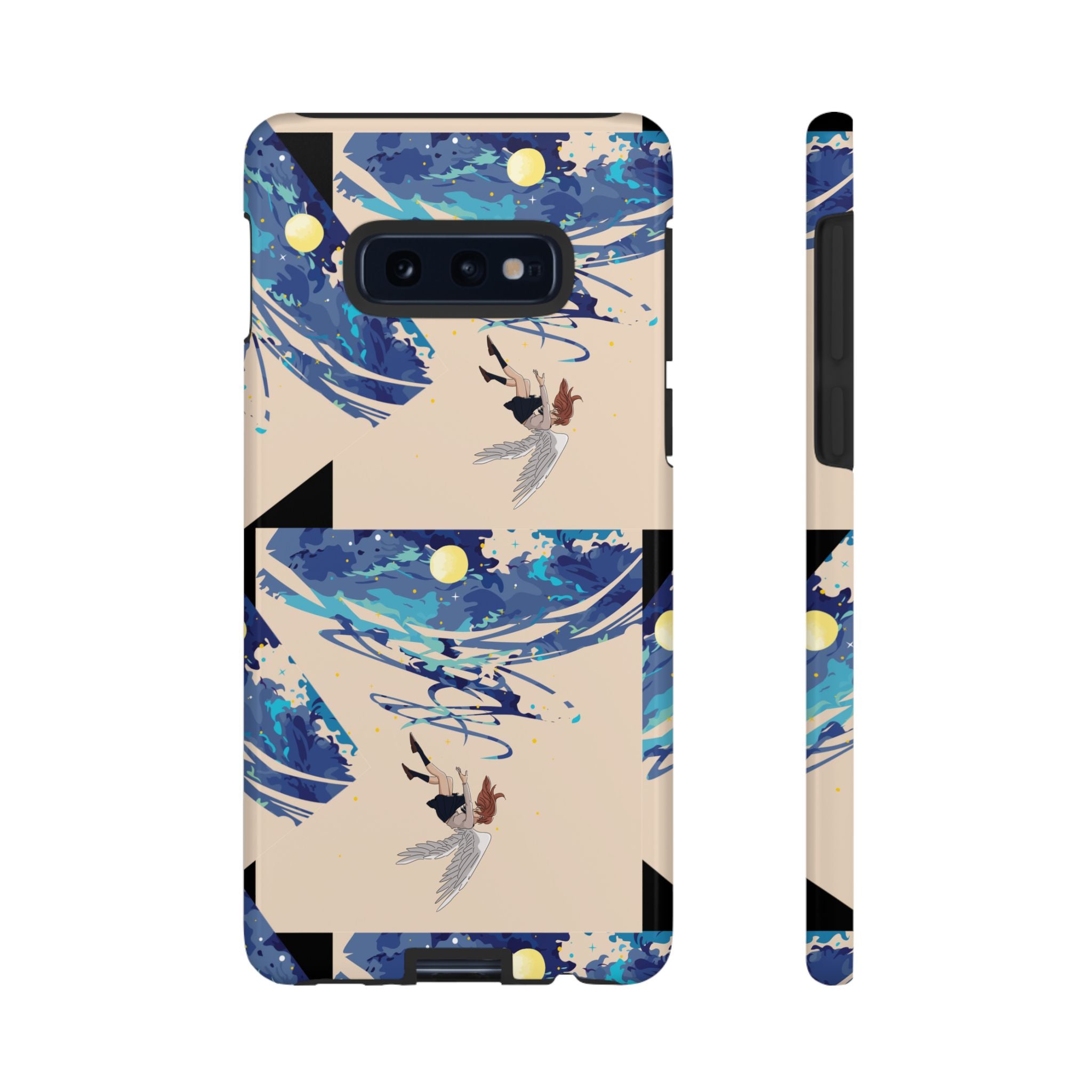 Artistic Phone Case with Abstract Design, Vivid Blue Waves and Fish, Stylish Phone Accessory, Unique Gift Idea, Trendy Tech Decor, [...]