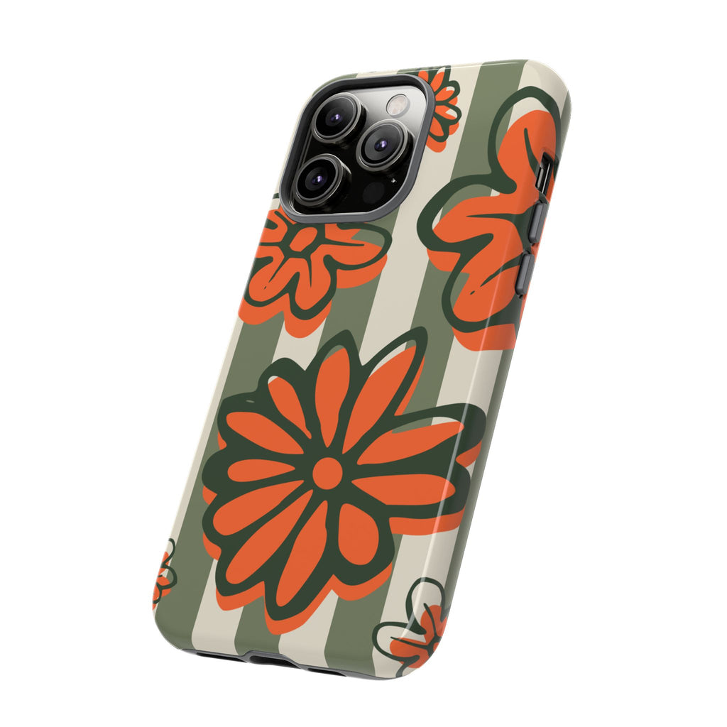 Floral Tough Phone Case - Trendy Protector for Pet Lovers, Super Cute Gift, Floral Design, Stylish Phone Cover, Unique Accessory