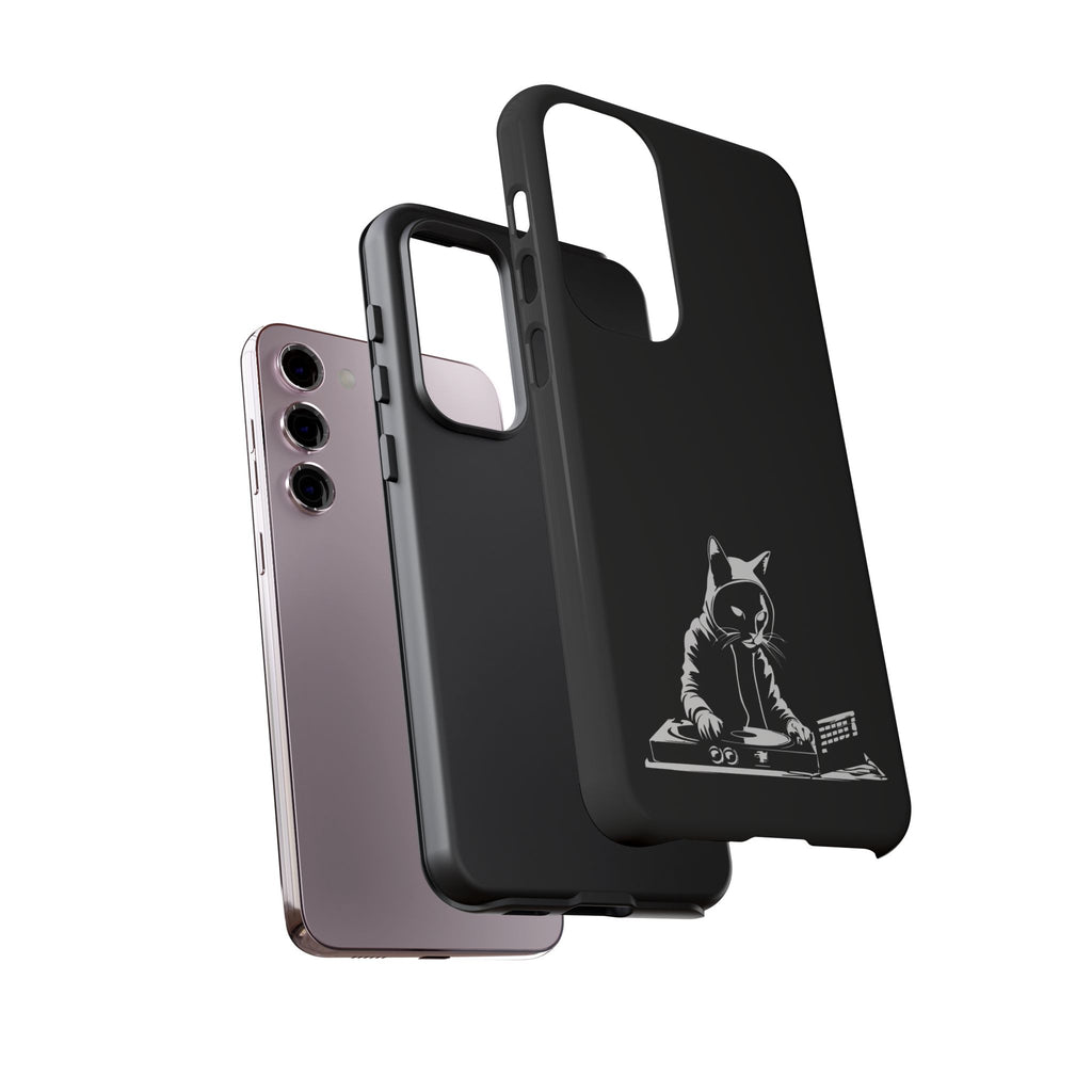 Cat DJ Phone Case | Stylish Tough Cases for Music Lovers, Gift for Cat Owners, Unique Phone Accessory, Cool Tech Gear