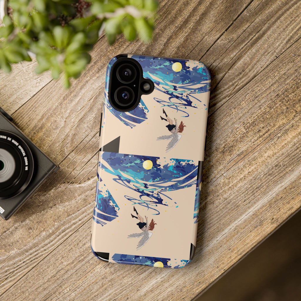 Artistic Phone Case with Abstract Design, Vivid Blue Waves and Fish, Stylish Phone Accessory, Unique Gift Idea, Trendy Tech Decor, [...]