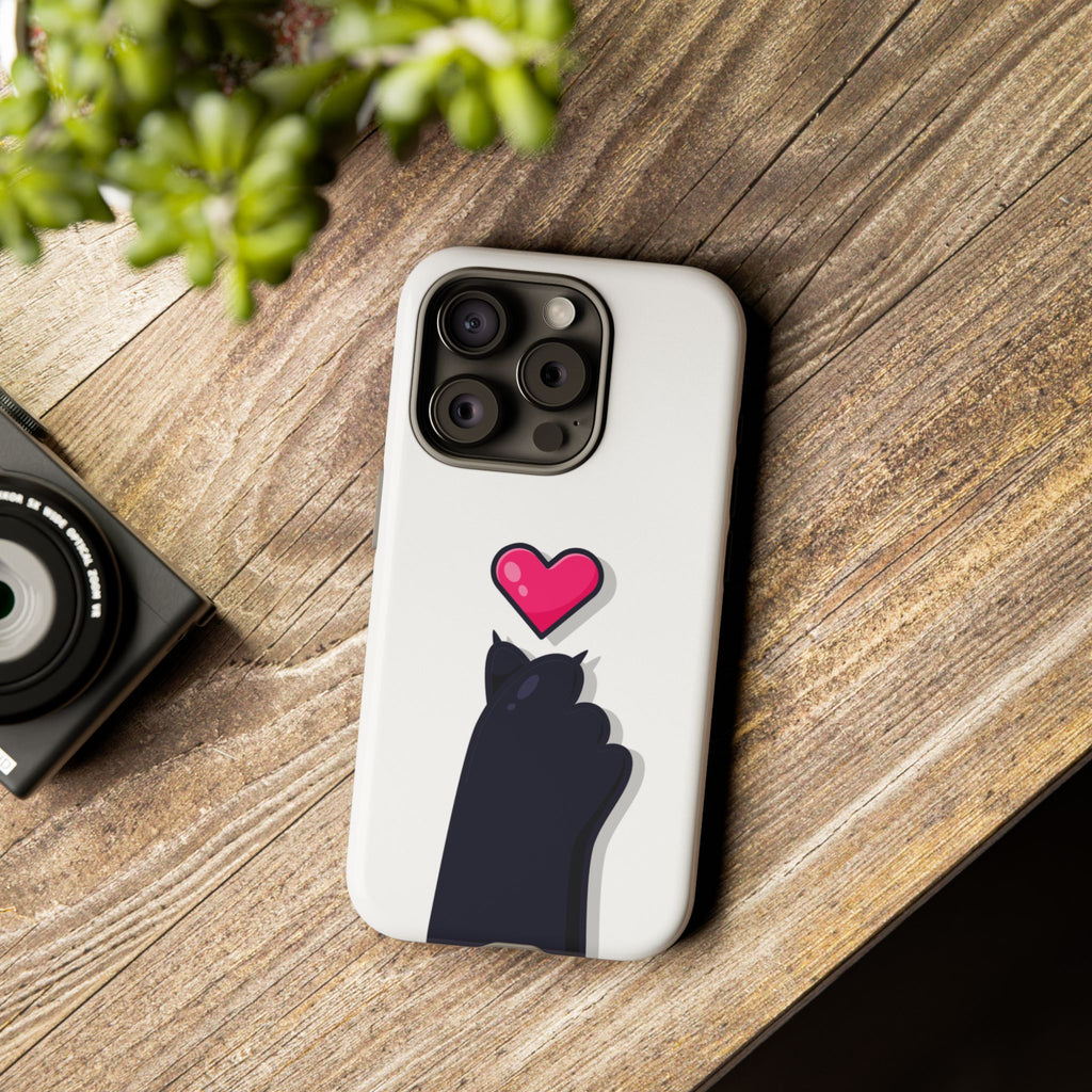 Cute Cat Love Phone Case, Tough Cell Phone Cover, Animal Lover Gifts, Pet Parent Accessories, Valentine's Day Essentials