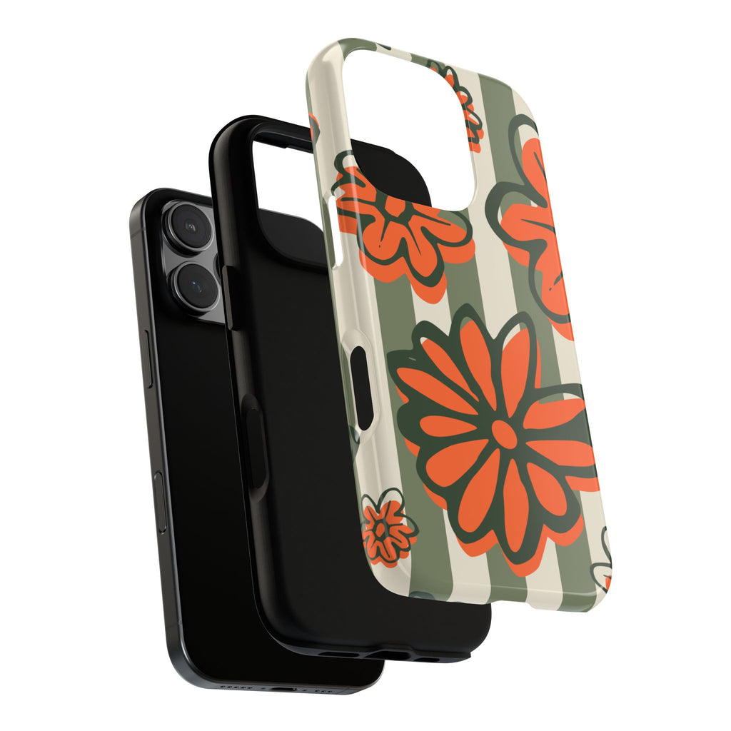 Floral Tough Phone Case - Trendy Protector for Pet Lovers, Super Cute Gift, Floral Design, Stylish Phone Cover, Unique Accessory