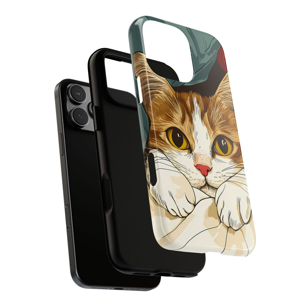 Cute Cat Phone Case - Ideal for Cat Lovers, Pet Owners, Birthday Gifts, Smartphone Accessories, Funny Pet Humor