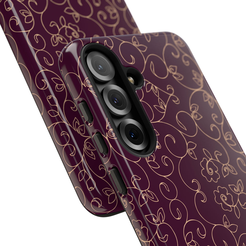 Elegant Floral Phone Case | Durable Mobile Cover, Gift for Her, Floral Design, Stylish Accessory, Phone Protection