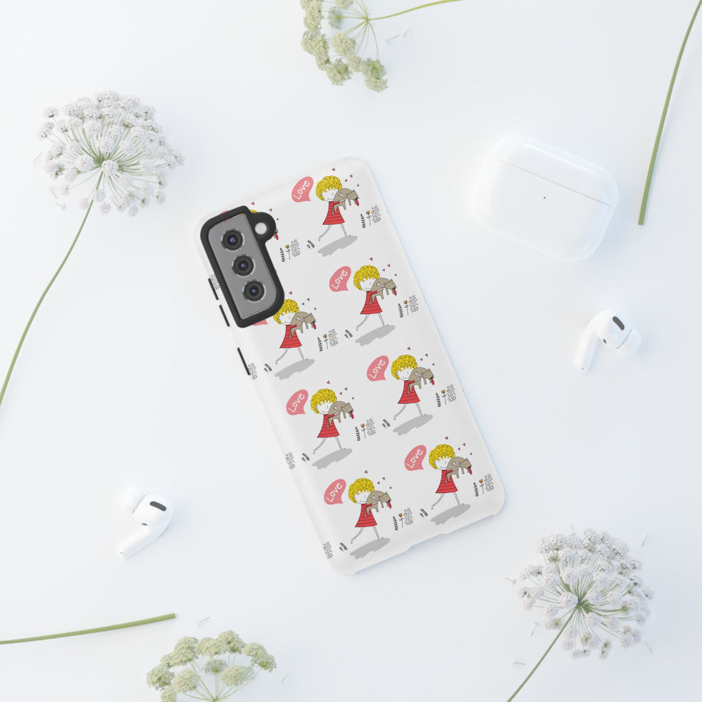 Love-Themed Phone Case | Cute Pet Lover Accessory, Perfect Gift for Birthdays, Anniversaries, Animal Lovers, Valentine's Day