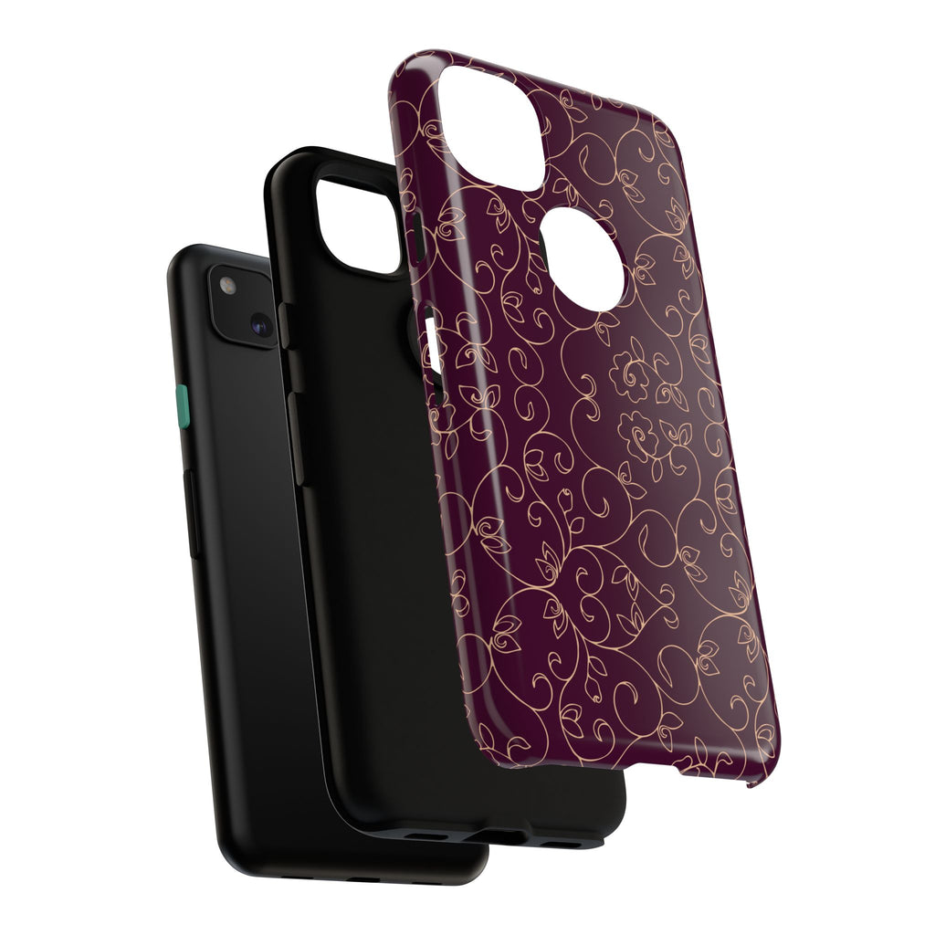 Elegant Floral Phone Case | Durable Mobile Cover, Gift for Her, Floral Design, Stylish Accessory, Phone Protection