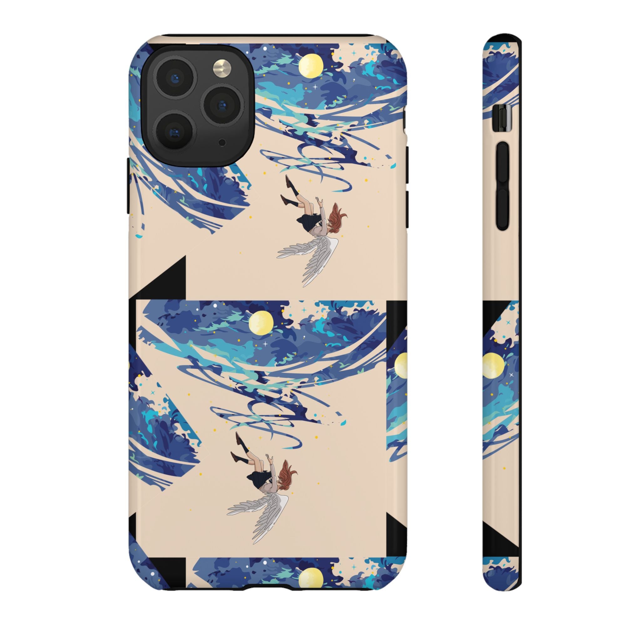 Artistic Phone Case with Abstract Design, Vivid Blue Waves and Fish, Stylish Phone Accessory, Unique Gift Idea, Trendy Tech Decor, [...]