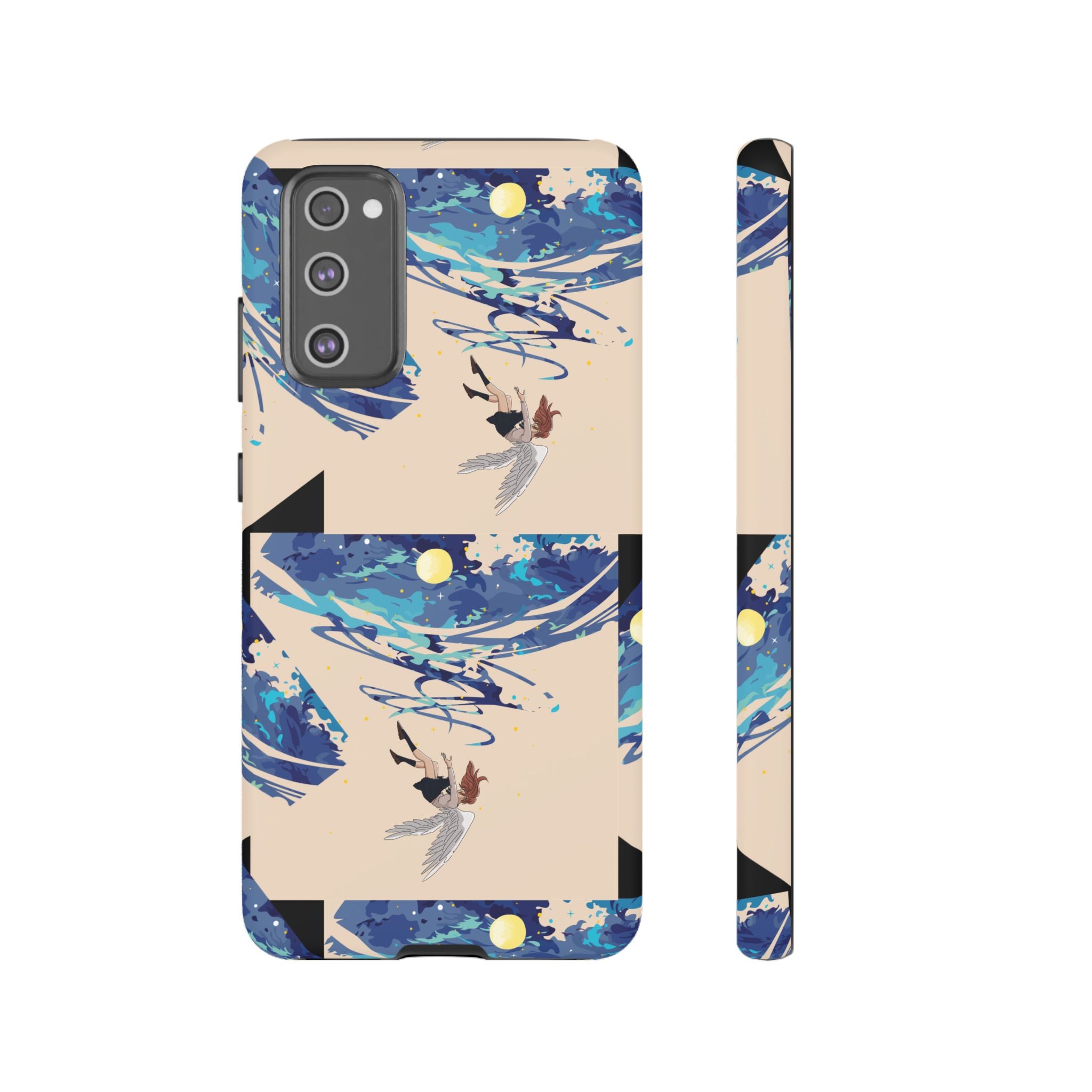 Artistic Phone Case with Abstract Design, Vivid Blue Waves and Fish, Stylish Phone Accessory, Unique Gift Idea, Trendy Tech Decor, [...]