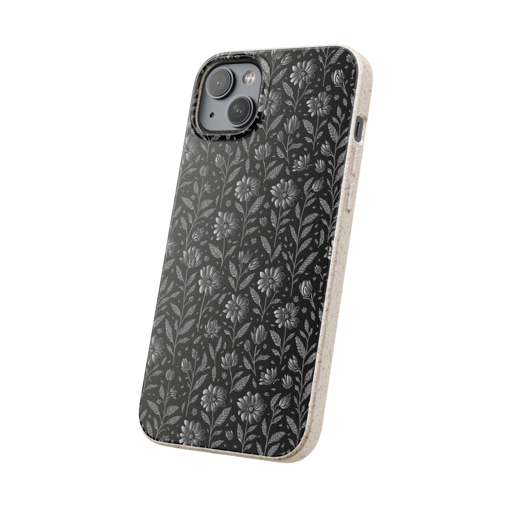 Eco-Friendly Floral Phone Case, Biodegradable iPhone Case, Sustainable Fashion Accessory, Nature Lover Gift, Eco-Conscious Phone Cover