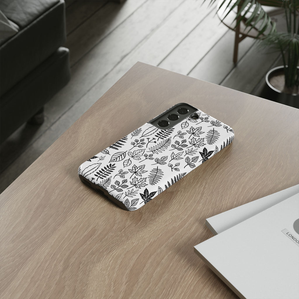 Stylish Phone Case for Nature Lovers, Botanical Design, Gift for Her, Fall Accessories, Customizable Tech Gear