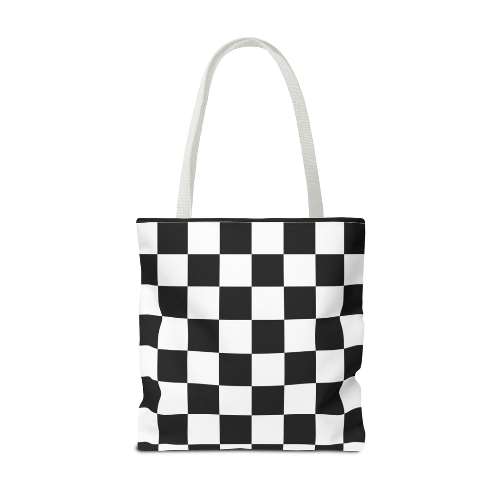 Tote Bag Finish Line - Checkered Victory – Tote Bag for Racing Fans