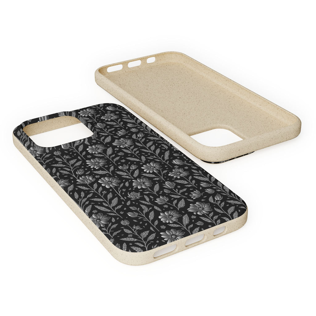 Eco-Friendly Floral Phone Case, Biodegradable iPhone Case, Sustainable Fashion Accessory, Nature Lover Gift, Eco-Conscious Phone Cover