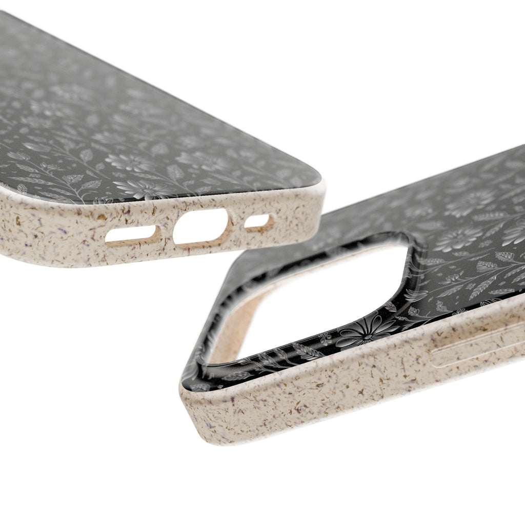 Eco-Friendly Floral Phone Case, Biodegradable iPhone Case, Sustainable Fashion Accessory, Nature Lover Gift, Eco-Conscious Phone Cover