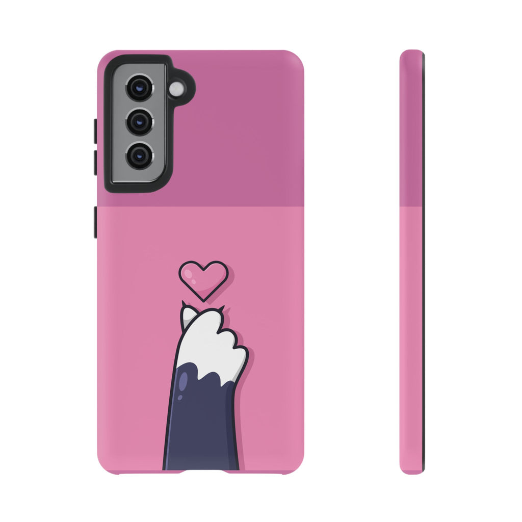 Cute Cat Paw Phone Case, Playful Pet Lover Gift, Animal Print Phone Cover, Heart Design Case, Fun Feminine Case, Kawaii Style