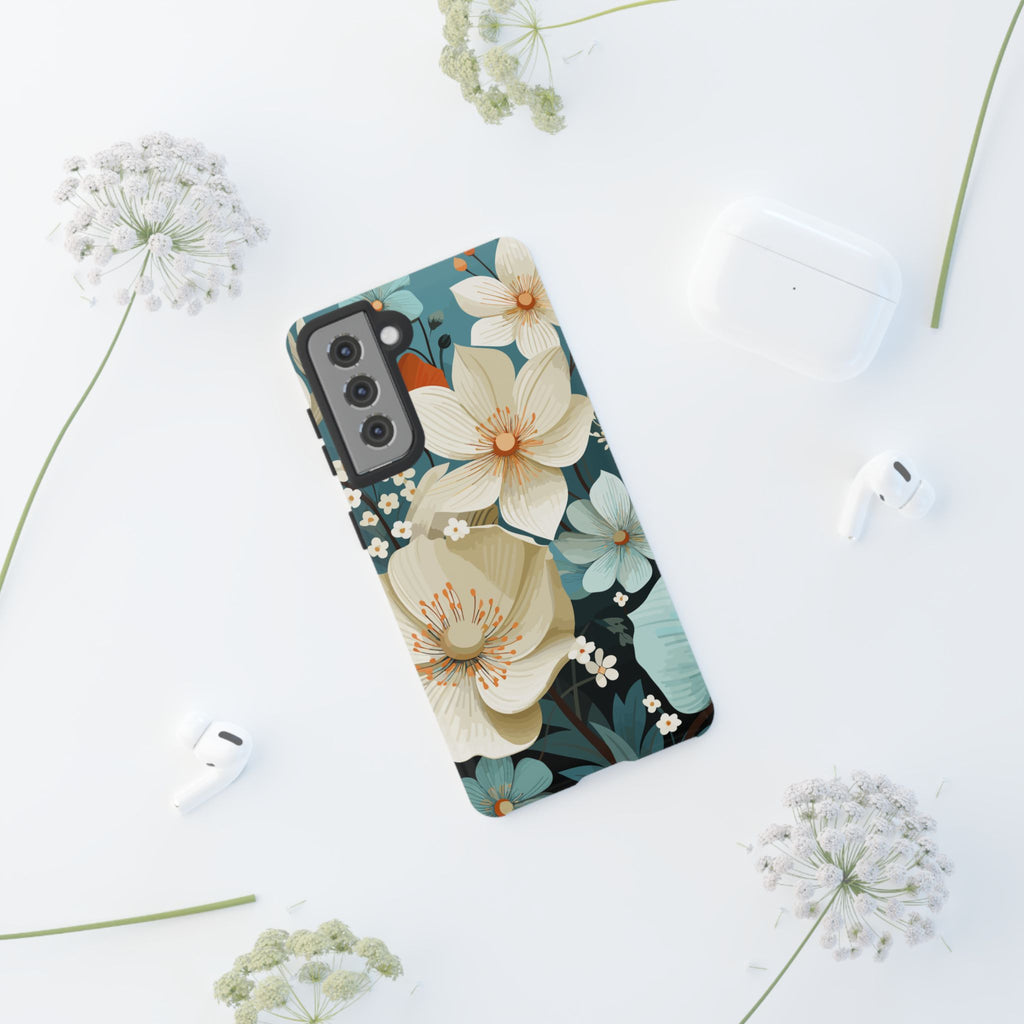 Floral Phone Case, Stylish Tough Cases with Botanical Design, Flower Print Phone Cover, Gifts for Nature Lovers, Eco-Friendly Mobile Cover