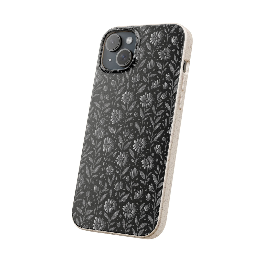 Eco-Friendly Floral Phone Case, Biodegradable iPhone Case, Sustainable Fashion Accessory, Nature Lover Gift, Eco-Conscious Phone Cover