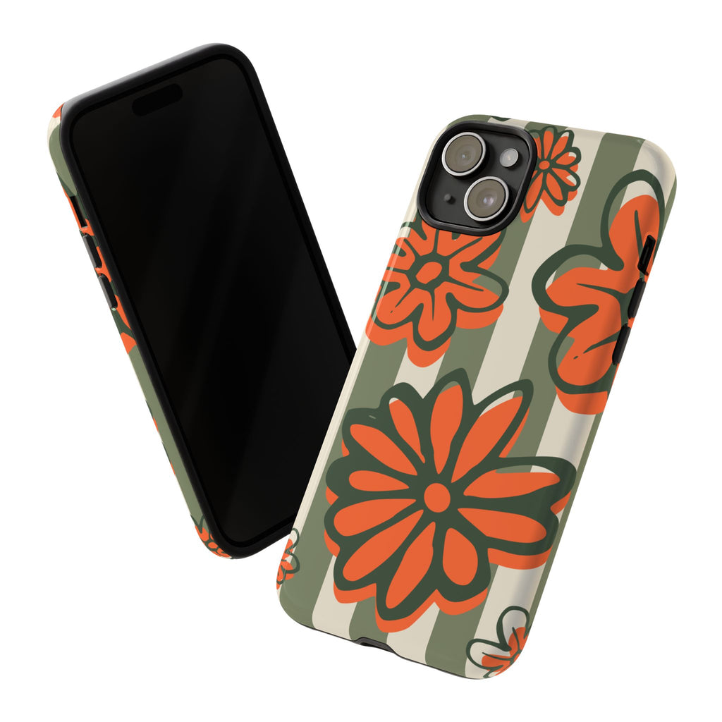 Floral Tough Phone Case - Trendy Protector for Pet Lovers, Super Cute Gift, Floral Design, Stylish Phone Cover, Unique Accessory
