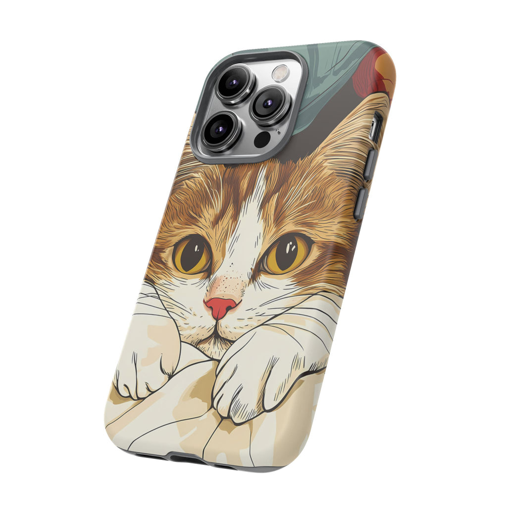 Cute Cat Phone Case - Ideal for Cat Lovers, Pet Owners, Birthday Gifts, Smartphone Accessories, Funny Pet Humor