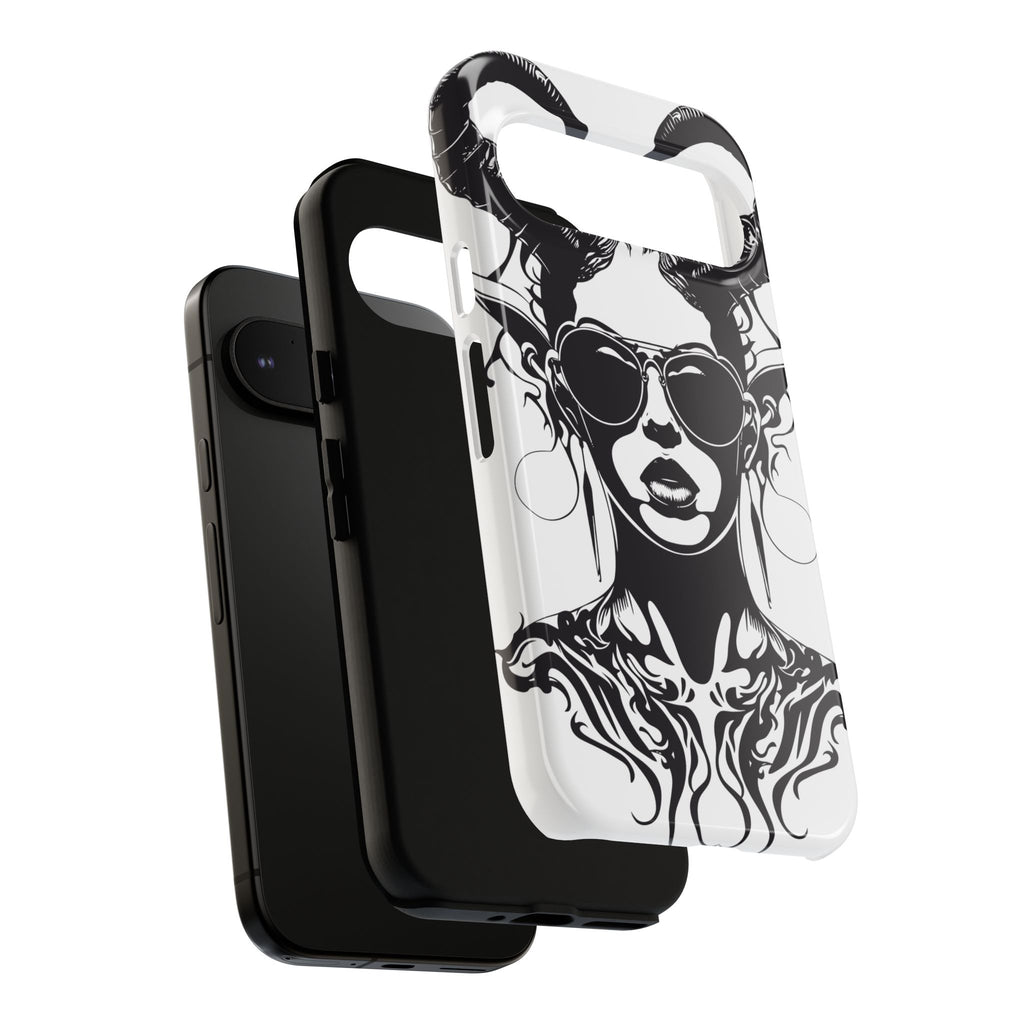 Tough Cases: Stylish Phone Case with Edgy Design, Protective Cover, Gift for Her, Trendy Accessories, Unique Art, Holiday Present
