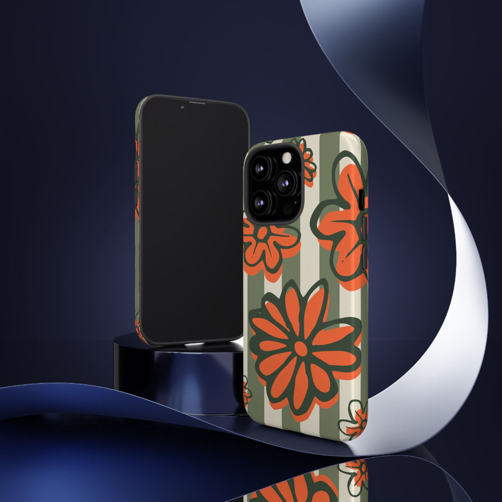 Floral Tough Phone Case - Trendy Protector for Pet Lovers, Super Cute Gift, Floral Design, Stylish Phone Cover, Unique Accessory
