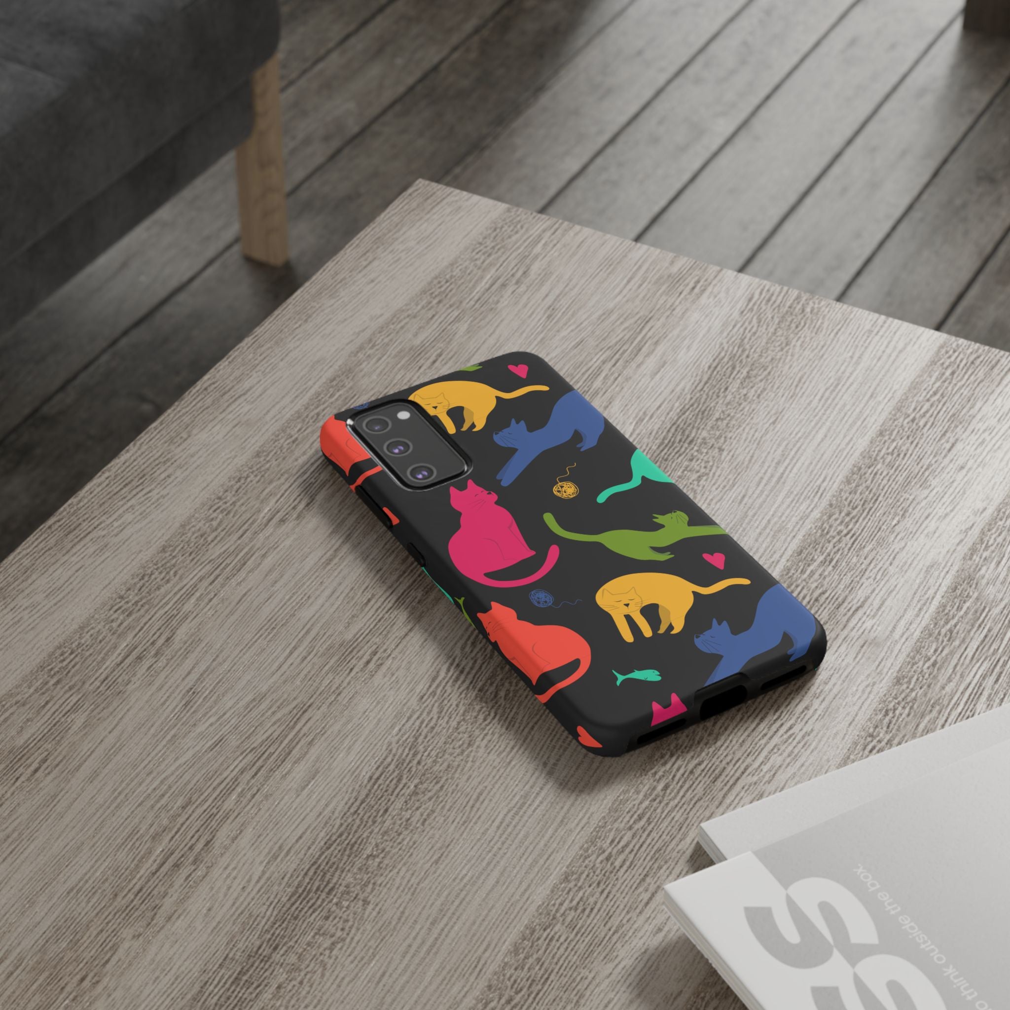 Colorful Cat Phone Case - Fun Pet Lover Accessory, Paw-some Gift for Cat Owners, Colorful Protective Cover, Cute Animal Phone [...]