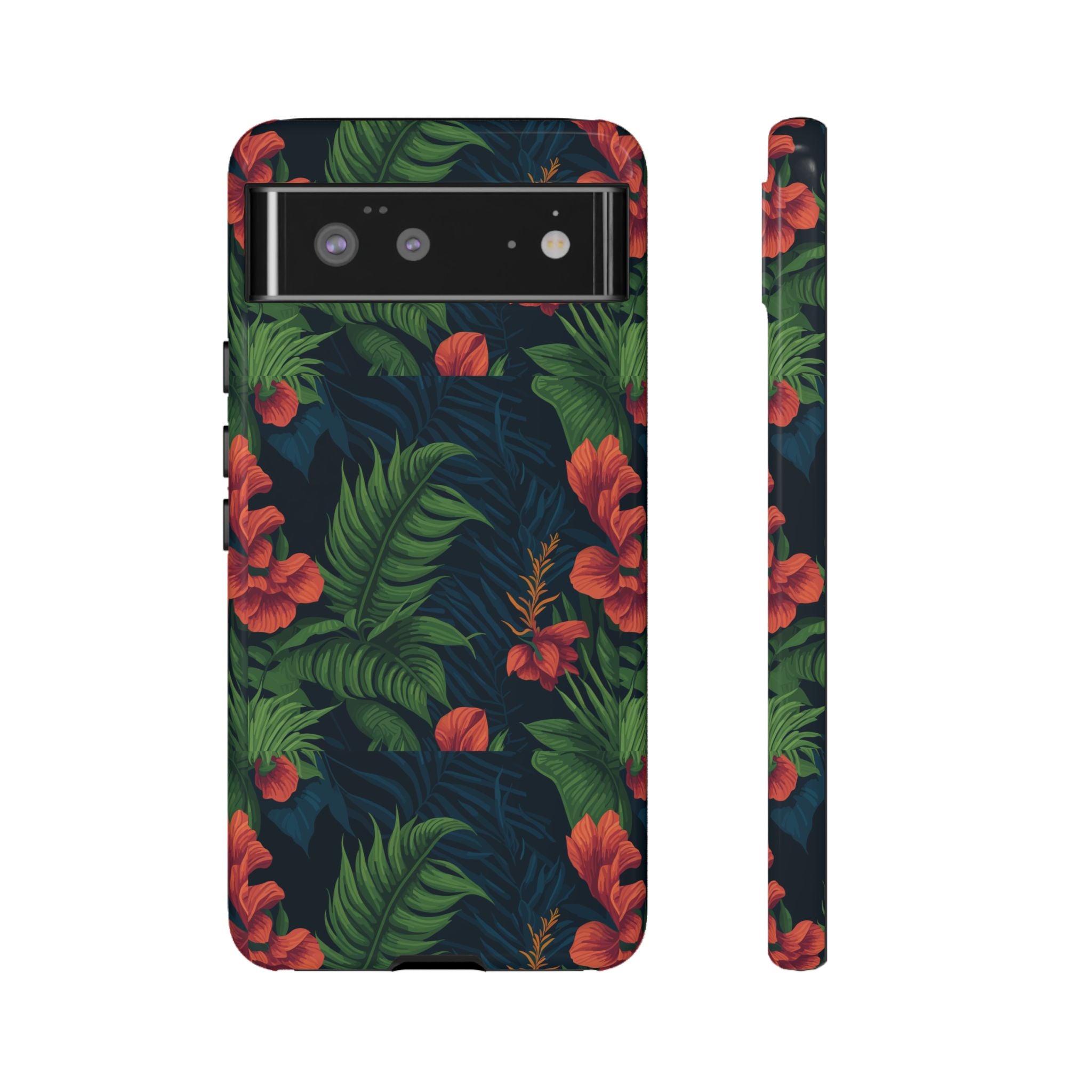 Tropical Phone Case with Floral Design, Eco-Friendly Protection for Summer Vibes, Ideal Gift for Nature Lovers, Vibrant Background