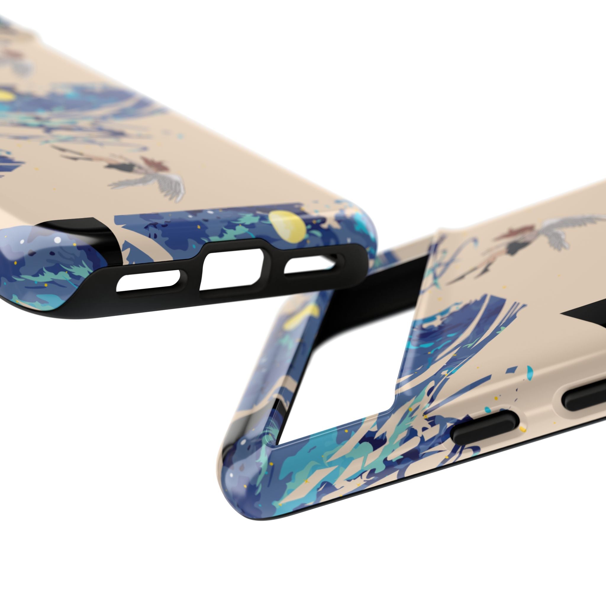 Artistic Phone Case with Abstract Design, Vivid Blue Waves and Fish, Stylish Phone Accessory, Unique Gift Idea, Trendy Tech Decor, [...]