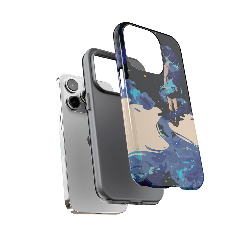Galaxy-Inspired Phone Case, Celestial Design, Tough Phone Cover, Gift for Space Lovers, Artsy Accessories, Unique Merchandise