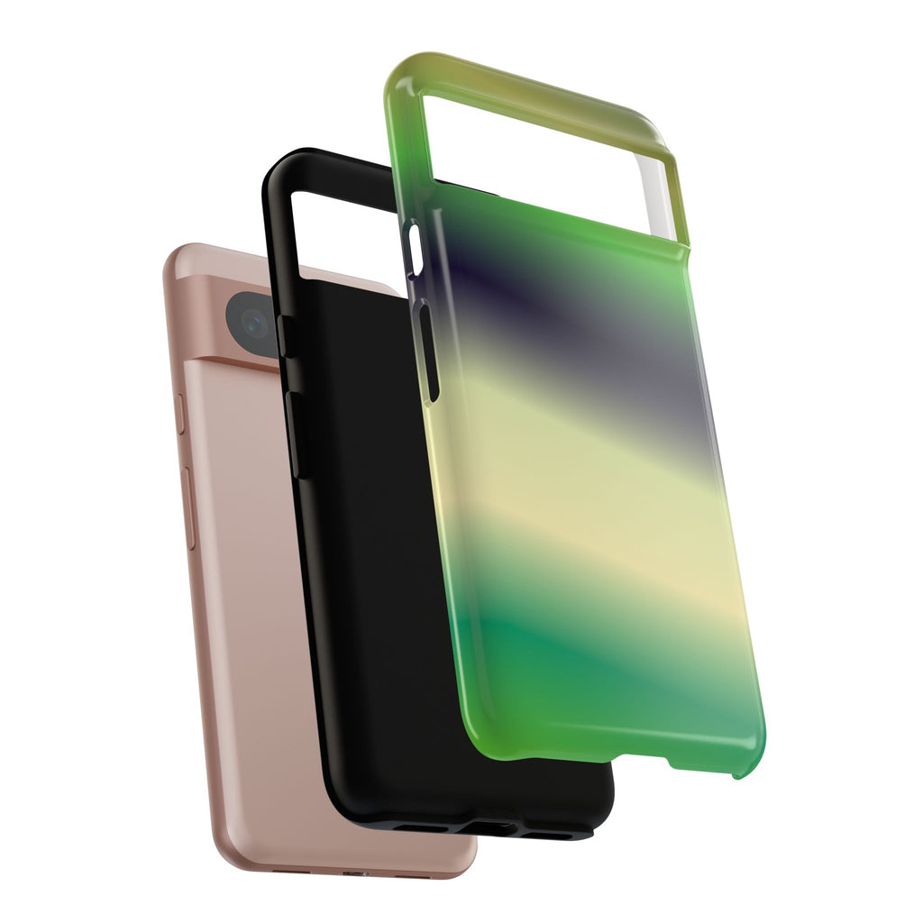 Gradient Phone Case - Tough Cases, Unique Cell Phone Cover, Stylish Tech Accessories, Green and Black Gradient, Perfect Gift