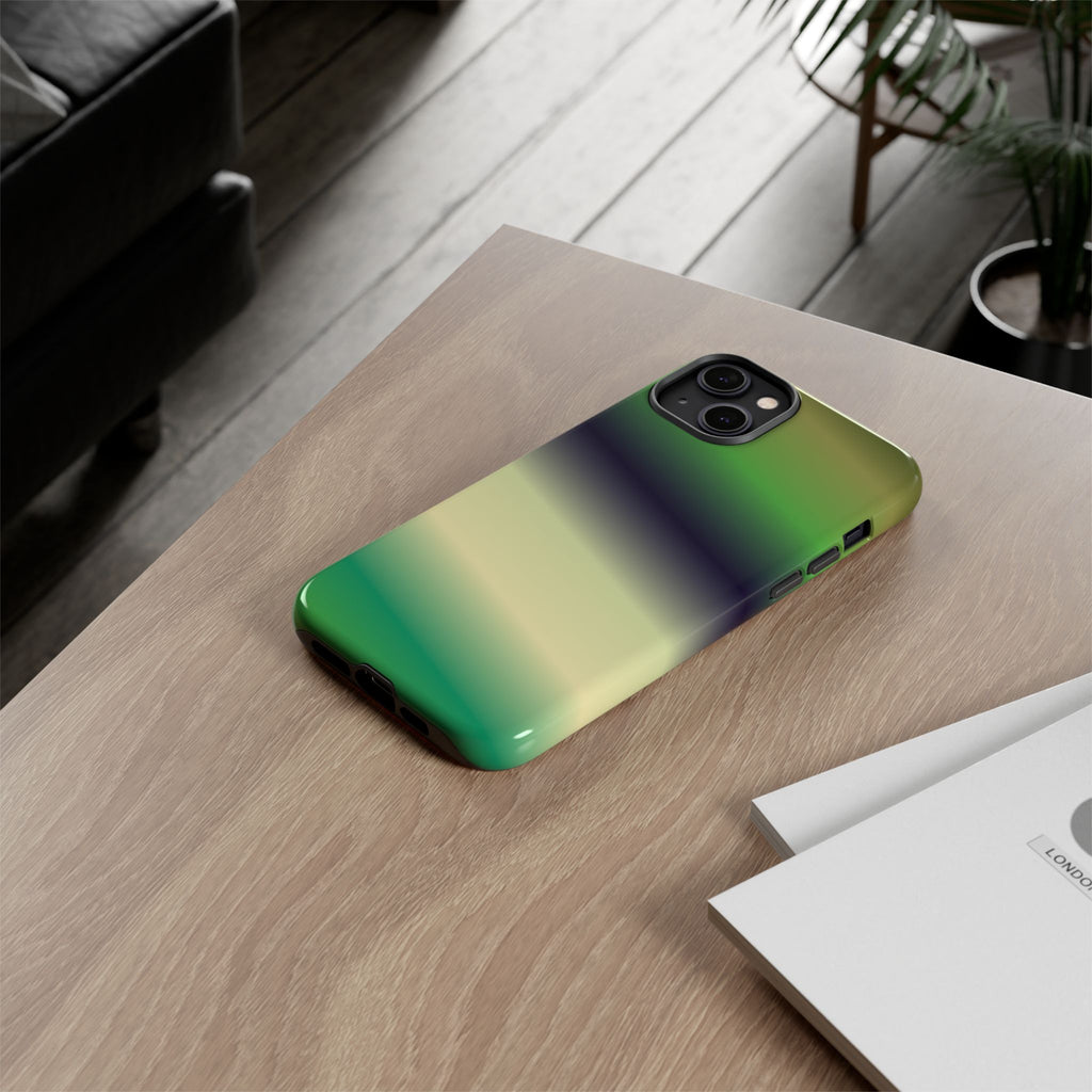 Gradient Phone Case - Tough Cases, Unique Cell Phone Cover, Stylish Tech Accessories, Green and Black Gradient, Perfect Gift