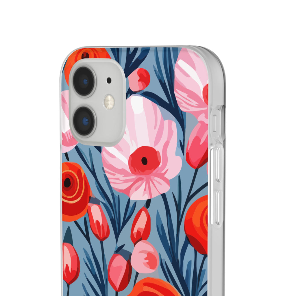 Beautiful Floral Flexi Cases for Phone, Stylish Protective Cover, Gift for Her, Phone Accessories, Floral Design