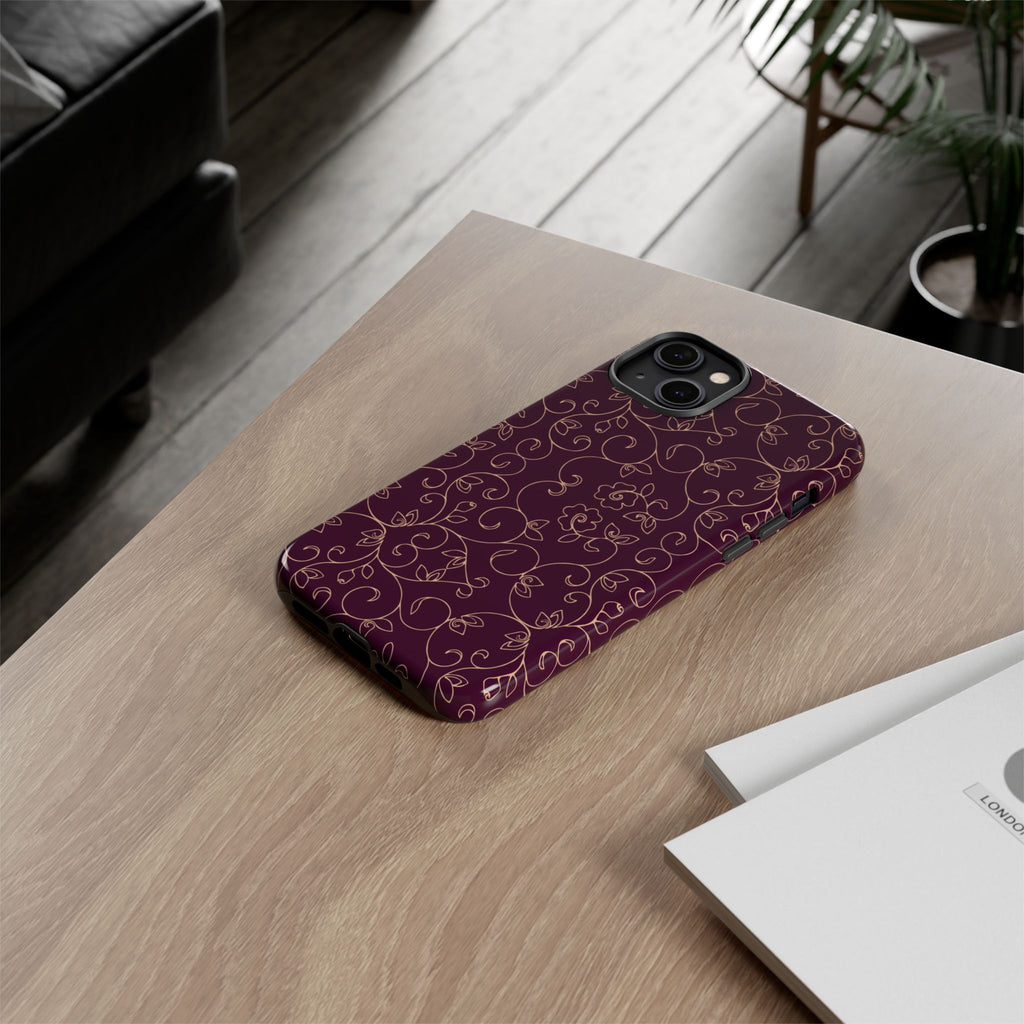 Elegant Floral Phone Case | Durable Mobile Cover, Gift for Her, Floral Design, Stylish Accessory, Phone Protection