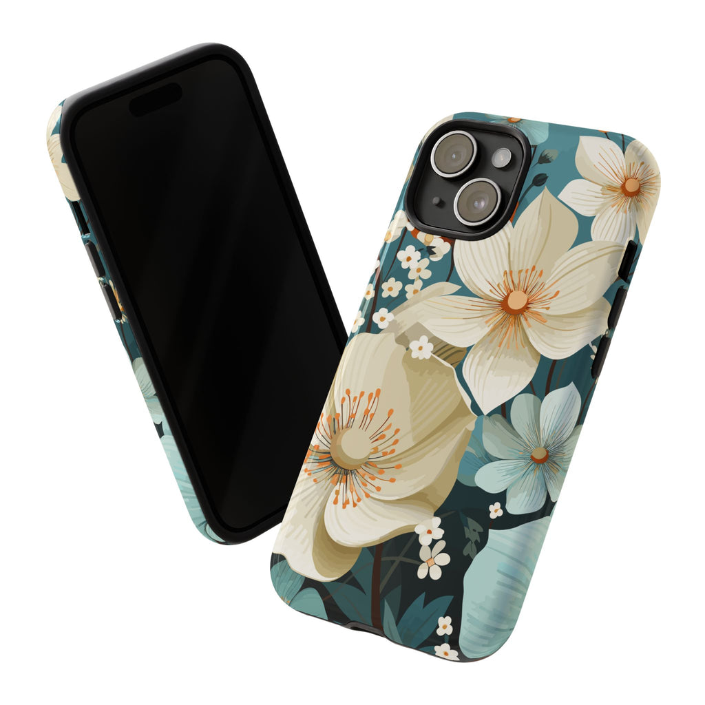 Floral Phone Case, Stylish Tough Cases with Botanical Design, Flower Print Phone Cover, Gifts for Nature Lovers, Eco-Friendly Mobile Cover