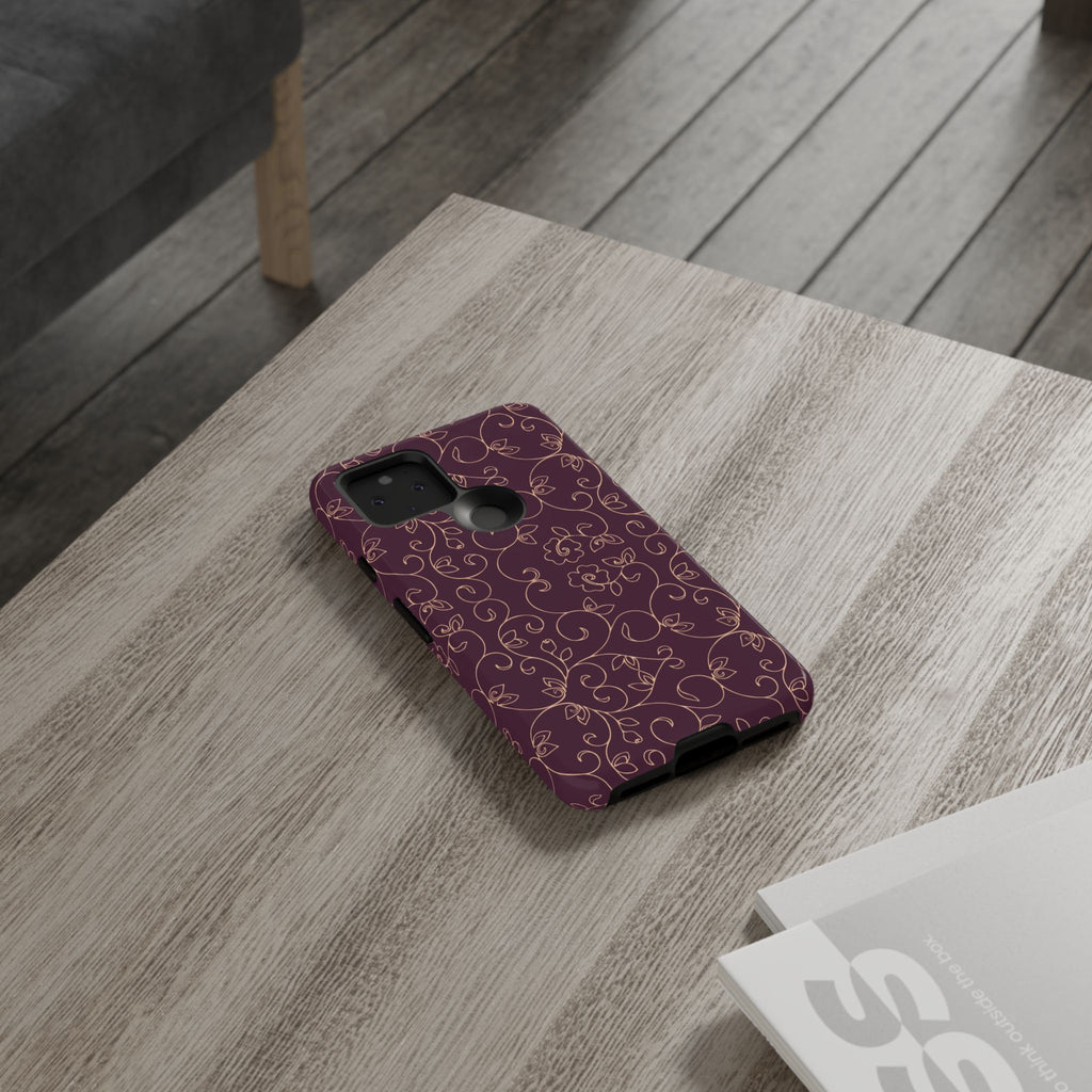 Elegant Floral Phone Case | Durable Mobile Cover, Gift for Her, Floral Design, Stylish Accessory, Phone Protection