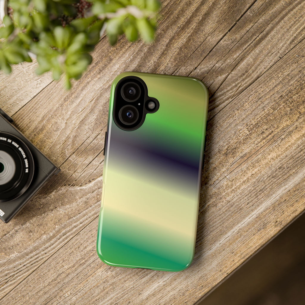 Gradient Phone Case - Tough Cases, Unique Cell Phone Cover, Stylish Tech Accessories, Green and Black Gradient, Perfect Gift